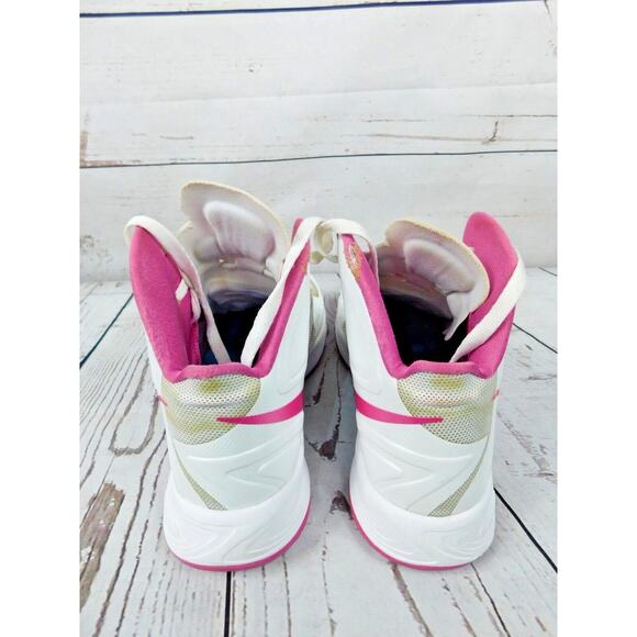 Ladies Size 10 RARE Breast Cancer Ribbon Nike Hyperfuse White/Pink 525021-101 - Picture 5 of 12